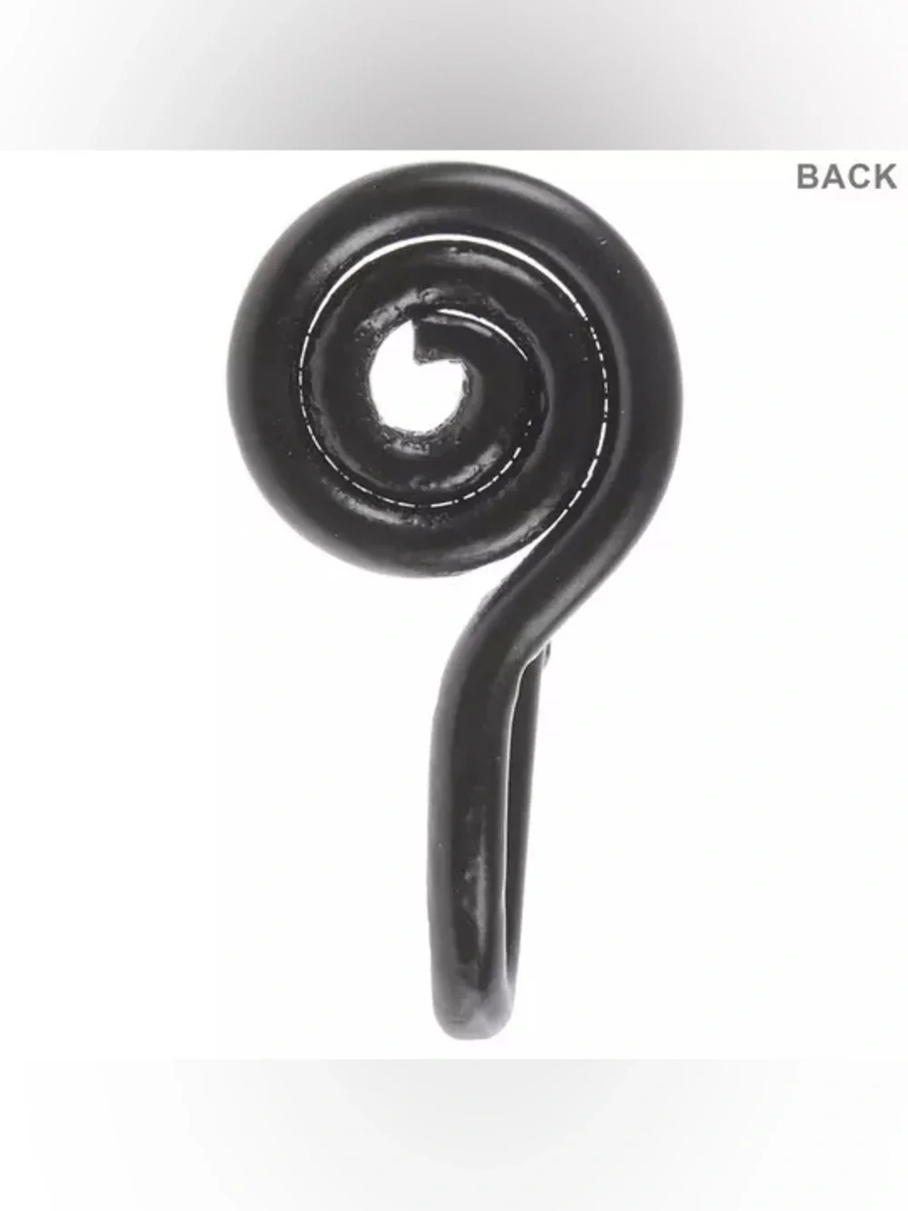 (4) Black Spiral Metal Wall Hook
